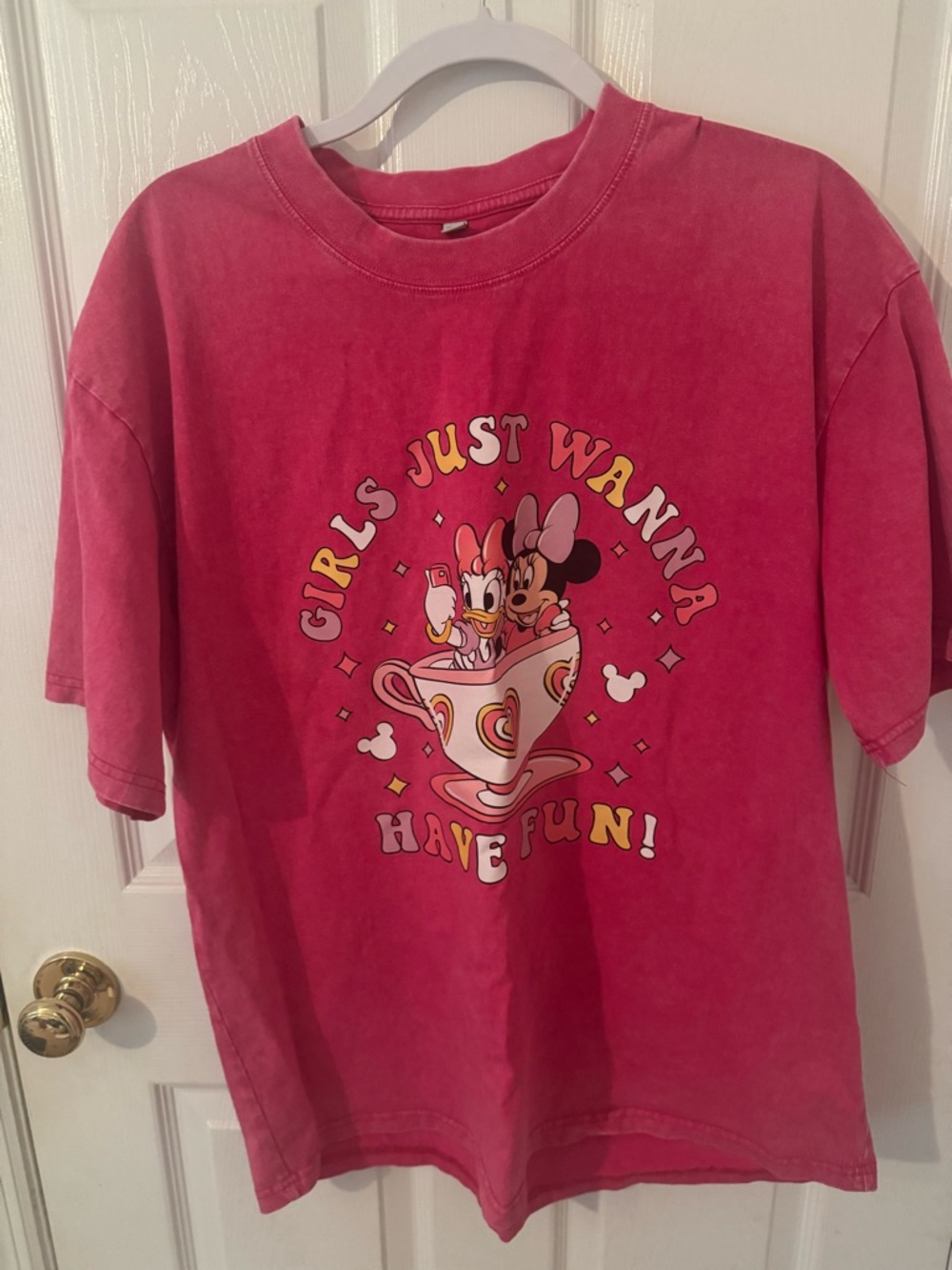 Disney Pink Minnie & Daisy 'Girls Just Wanna Have Fun' Graphic Tee